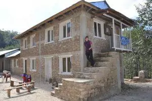 Haus mit Menschen