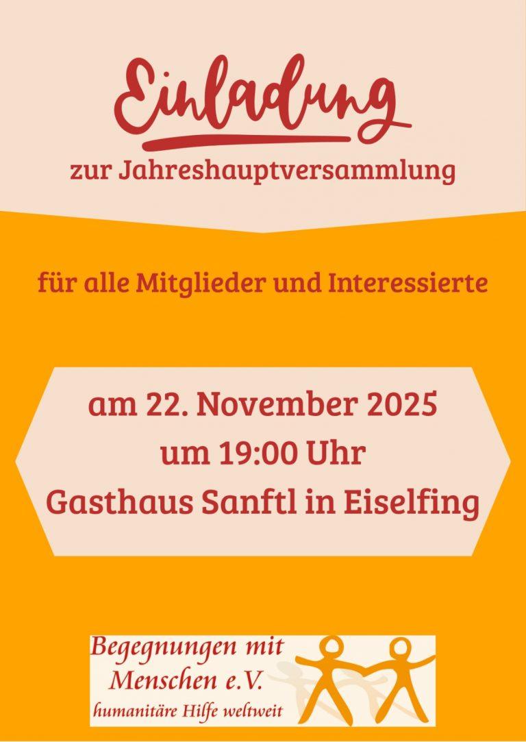 22.11.2025 | Jahreshauptversammlung 2025